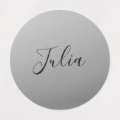 Elegante moderne script bewerkbare zwarte tekst sc labels (Design 2)