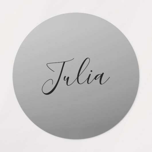 Elegante moderne script bewerkbare zwarte tekst sc labels (Design 2)