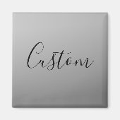 Elegante moderne script bewerkbare zwarte tekst sc magneet (Voorkant)