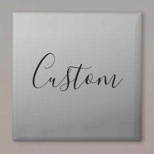 Elegante moderne script bewerkbare zwarte tekst sc magneet