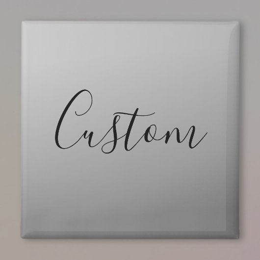 Elegante moderne script bewerkbare zwarte tekst sc magneet