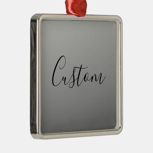 Elegante moderne script bewerkbare zwarte tekst sc metalen ornament (Rechts)