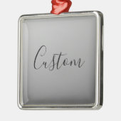 Elegante moderne script bewerkbare zwarte tekst sc metalen ornament (Links)