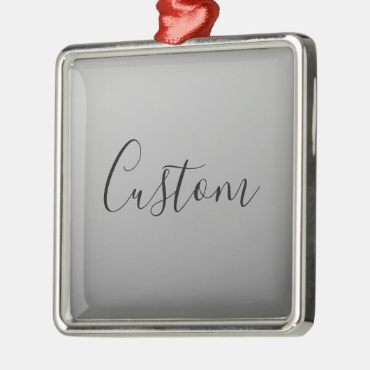 Elegante moderne script bewerkbare zwarte tekst sc metalen ornament (Links)