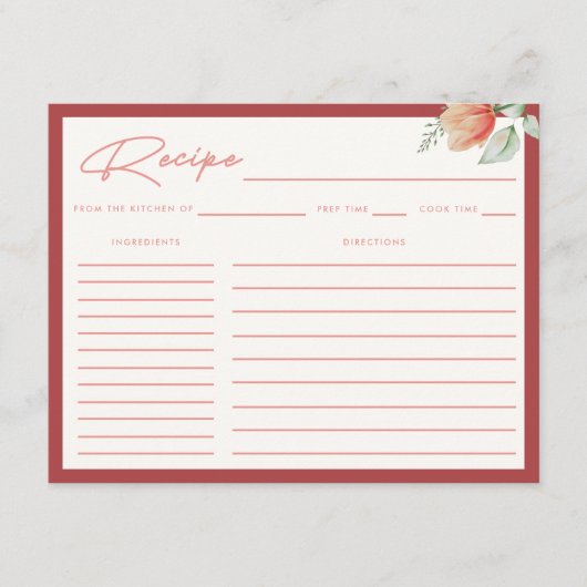 Elegante Moderne Script Bruiloftsreceptie Recept Informatiekaartje (Voorkant)