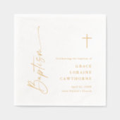Elegante moderne script doop  folie servetten (Voorkant)