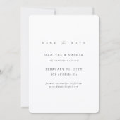 Elegante Moderne Script Foto Bruiloft Save The Date (Achterkant)