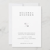 Elegante moderne script foto bruiloft uitnodiging (Achterkant)