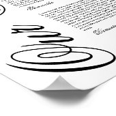 Elegante moderne script huwelijksgeloften poster (Hoek)