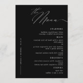 Elegante moderne script kalligrafie bruiloft diner menu (Voorkant)
