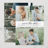 Elegante moderne script kalligrafie foto save the date (Voorkant / Achterkant)