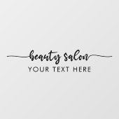 Elegante moderne script kalligrafie schoonheidssal raamsticker (Vel)