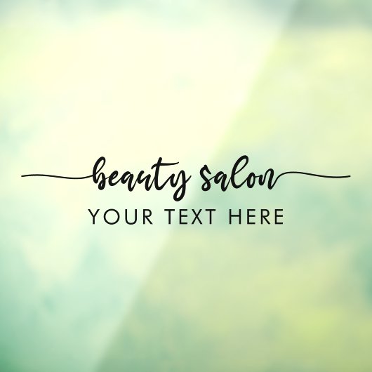 Elegante moderne script kalligrafie schoonheidssal raamsticker (Vel 3)