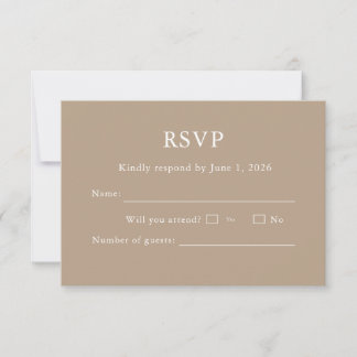Elegante moderne script klassieke RSVP-kaart bewer RSVP Kaartje