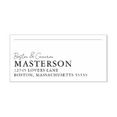 Elegante moderne script koppel namen typografie rubberstempel (Afrduk)