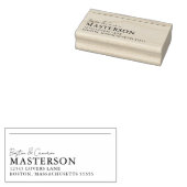 Elegante moderne script koppel namen typografie rubberstempel (Gestempeld)