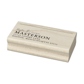 Elegante moderne script koppel namen typografie rubberstempel