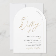 Elegante moderne script minimalistische boog bruil