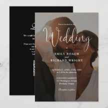 Elegante moderne script QR-code foto bruiloft