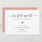 Elegante moderne script Quarantaine Roze Gouden Ha Feestdagenkaart (Voorkant / Achterkant)