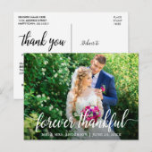 Elegante Moderne Script Trouw Bedankt Voor Altijd Briefkaart (Voorkant / Achterkant)