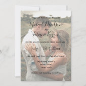 elegante moderne script volledig vervaagde fotobru kaart (Voorkant)