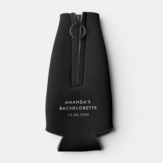 Elegante moderne script vrijgezellenfeest flesjeskoeler (Achterkant)