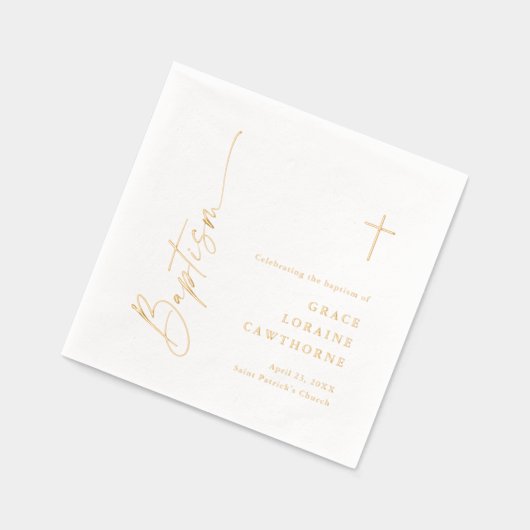 Elegante moderne scriptdoop folie servetten (Links)