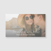 Elegante moderne scriptfoto bewaart de datummagent (Voorkant)