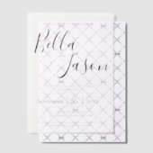 Elegante moderne scripttypografie Eenvoudige bruil Vellum Uitnodigingen (Offset (Uitnodiging))