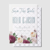 Elegante moderne scripttypografie Floral Wedding Vellum Uitnodigingen (Offset (Uitnodiging))