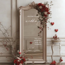 Elegante moderne selfie spiegel welkom bruiloft st