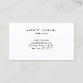 Elegante Moderne Sequin en Goud Gestreepte Turquoi Visitekaartje (Achterkant)