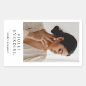 Elegante moderne sieraden designer foto rechthoekige sticker (Voorkant)