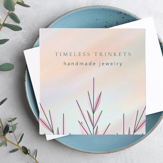Elegante moderne sieraden ontwerper Boho Vierkante Visitekaartje