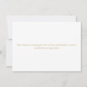 Elegante moderne simpele script in smaragd en goud bedankkaart (Achterkant)