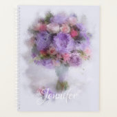 Elegante moderne Sjabloon bloemenolieverfschilderi Planner (Voorkant)