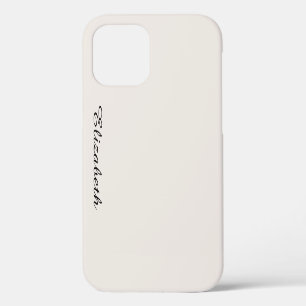 Elegante Moderne Sjabloon Calligrafie Naam Monogra iPhone 12 Hoesje