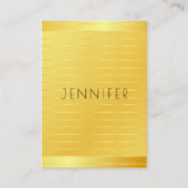 Elegante moderne Sjabloon Faux Gold Premium dik Visitekaartje (Voorkant)