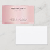 Elegante Moderne Sjabloon Rose Goud Professioneel Visitekaartje (Voorkant / Achterkant)