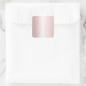 Elegante Moderne Sjabloon Roze Goud Vierkante Sticker (Tas)