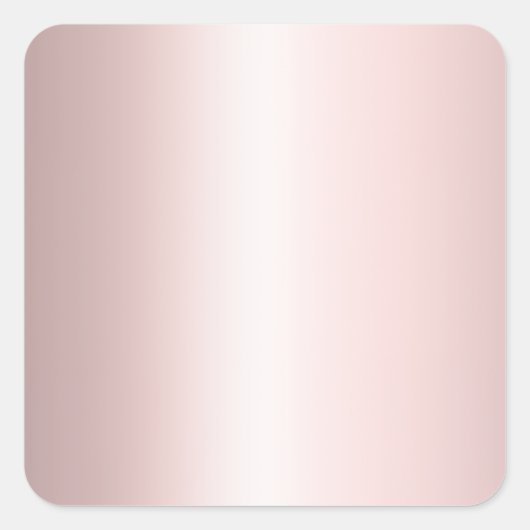 Elegante Moderne Sjabloon Roze Goud Vierkante Sticker (Voorkant)