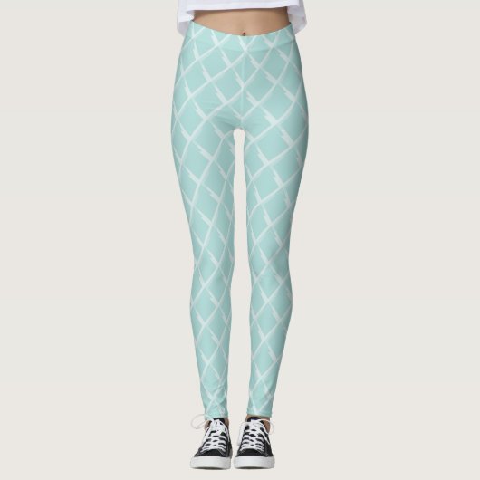 Elegante moderne Sjabloon Stijlvolle pastel groen Leggings (Voorkant)