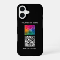 Elegante moderne sjabloon upload logo voeg QR-code