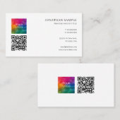 Elegante moderne slanke Sjabloon Schattigee handte Visitekaartje (Voorkant / Achterkant)