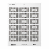 Elegante moderne smalle strepen etiket (Full Sheet)