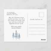 Elegante moderne sneeuwvlokken kerstvakantie briefkaart (Achterkant)