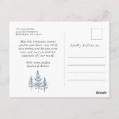 Elegante moderne sneeuwvlokken kerstvakantie briefkaart (Achterkant)