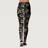 Elegante moderne spiralen patronen leggings (Achterkant)