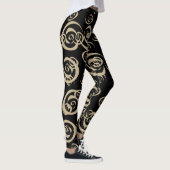 Elegante moderne spiralen patronen leggings (Rechts)
